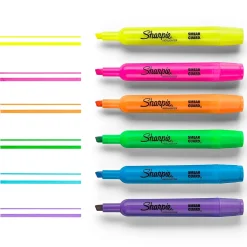 Highlighters|Sharpie Tank Highlighter, Chisel Tip, Assorted, Dozen (25145)