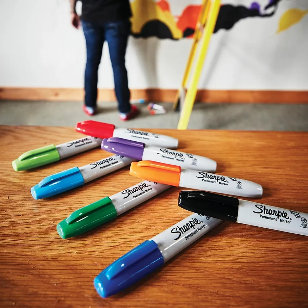 Markers|Sharpie Tank Permanent Marker, Chisel Tip, Assorted, 8/Pack (38250PP)