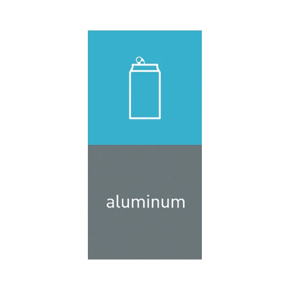 Labels|simplehuman Aluminum Magnetic Sorting Label, 8" x 4", Blue/Gray, 2/Pack (KT1172)