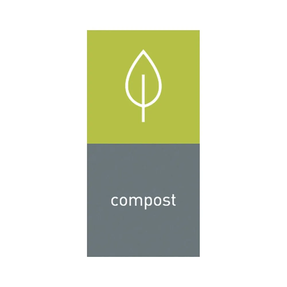 Labels|simplehuman Compost Magnetic Sorting Label, 8" x 4", Green/Gray, 2/Pack (KT1176)