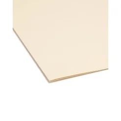 File Folders|Smead 100% File Folder, Reinforced 1/3-Cut Tab, Letter Size, Manila, 100/Box (10347)