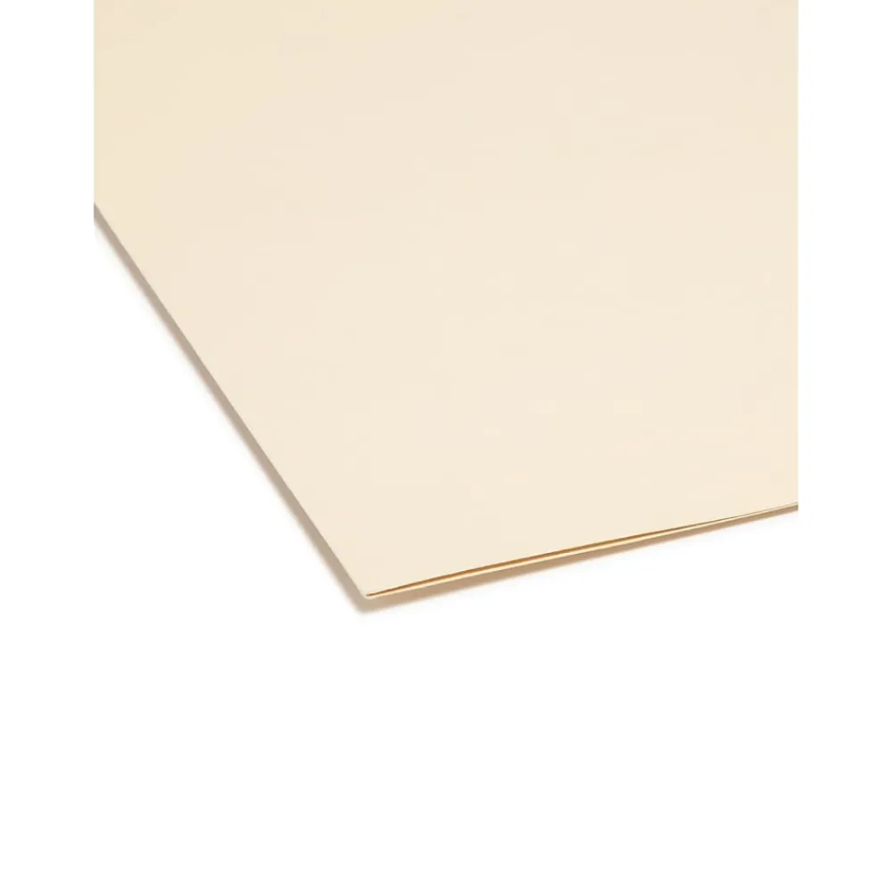 File Folders|Smead 100% Recycled File Folders, 1/3-Cut Tab, Letter Size, Manila, 100/Box (10339)