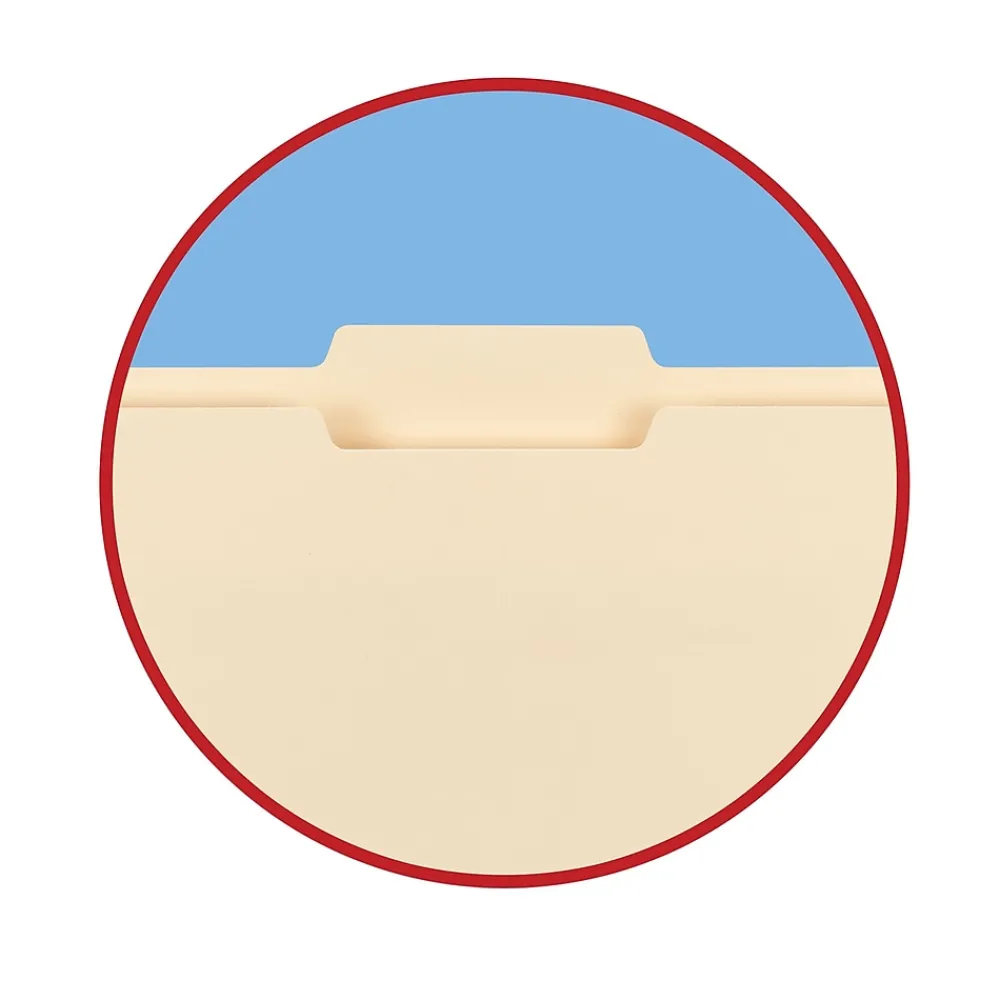 File Folders|Smead 100% Recycled File Folders, 1/3-Cut Tab, Letter Size, Manila, 100/Box (10339)