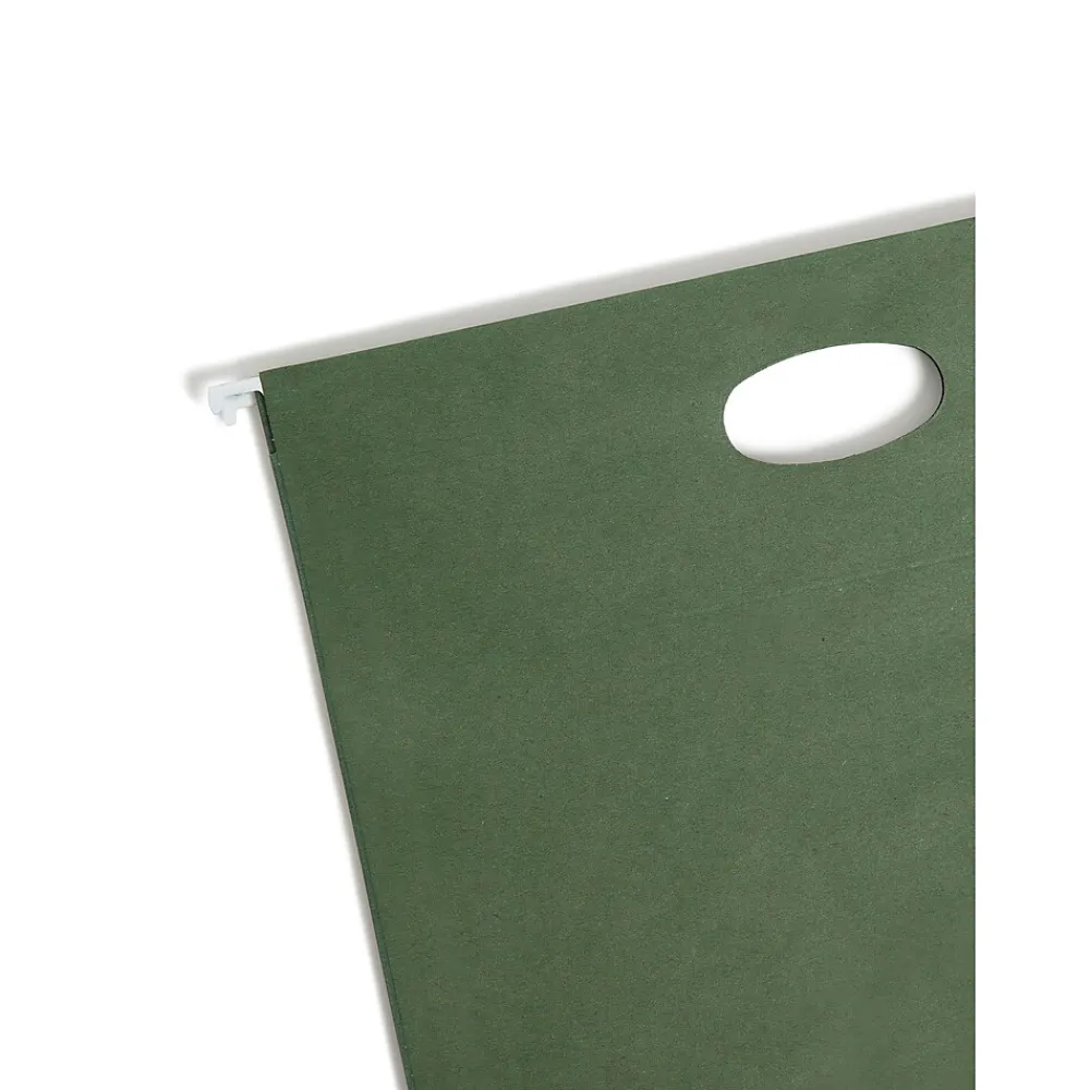 Hanging File Folders|Smead 100% Recycled Hanging File Jacket, 3 1/2" Expansion, Letter Size, Standard Green, 10/Box (64226)