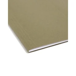 Hanging File Folders|Smead 100% Recycled Hanging File Folders, 1/5-Cut Adjustable Tab, Letter Size, Standard Green, 25/Box (65001)