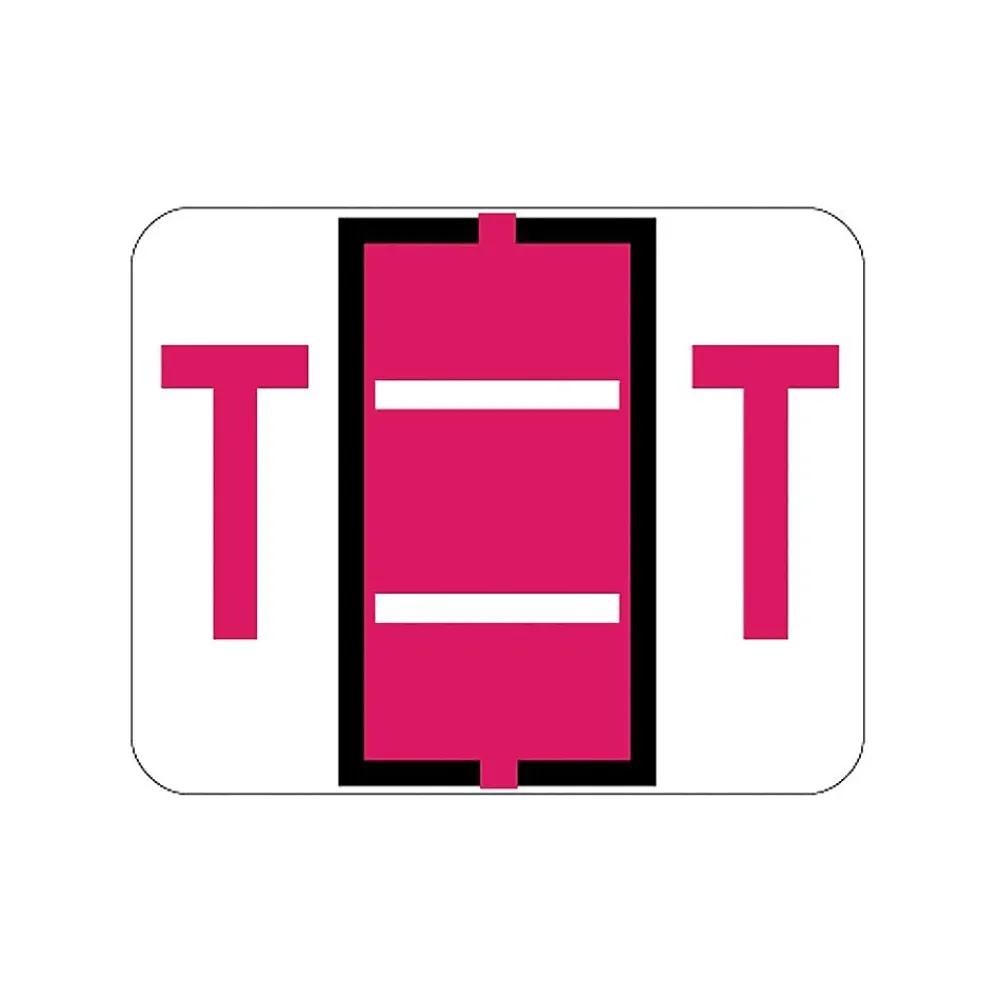 Labels|Smead BCCR Labels File Folder Label, T, Red, 500 Labels/Pack (67090)