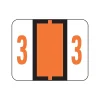 Labels|Smead BCCRN Color Coded Numeric Labels, 3, Dark Orange, 500/Roll (67373)