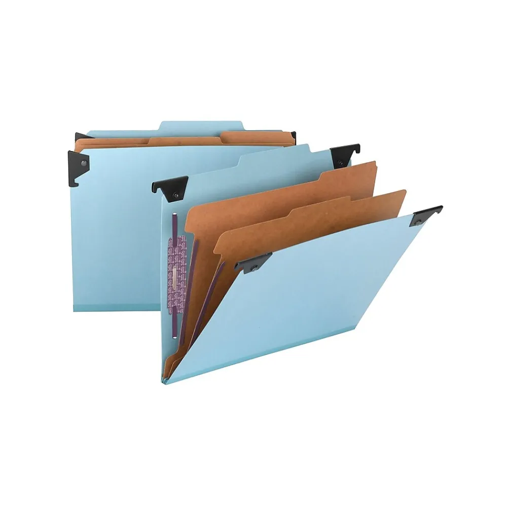 Hanging File Folders|Smead FasTab Heavy Duty Hanging File Folder, 2/5 Cut Tab, Letter size, Blue (65115)