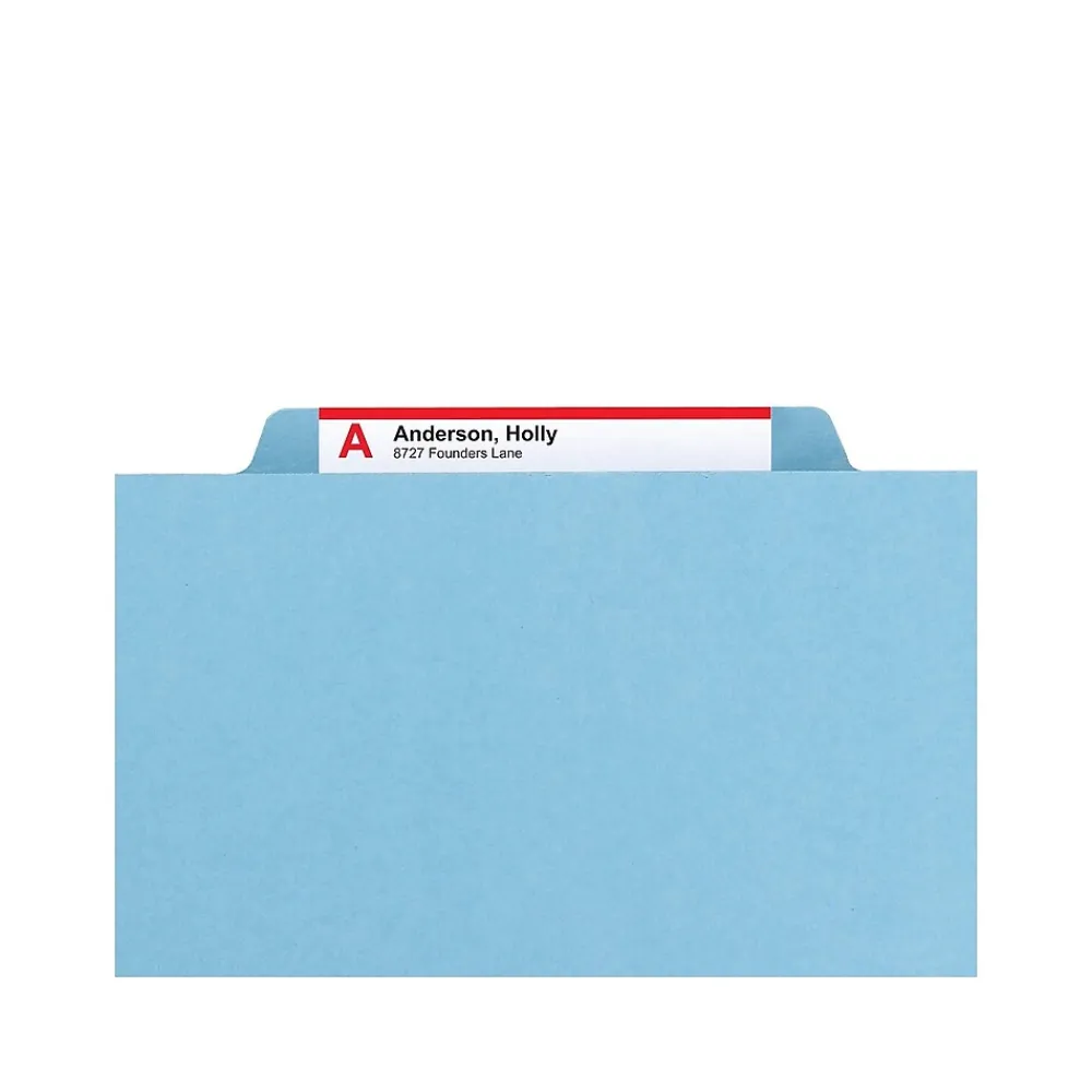 Hanging File Folders|Smead FasTab Heavy Duty Hanging File Folder, 2/5 Cut Tab, Letter size, Blue (65115)