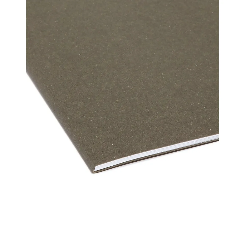Hanging File Folders|Smead FasTab Recycled Hanging File Folder, 3-Tab Tab, Legal Size, Standard Green, 20/Box (64137)