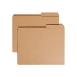File Folders|Smead File Folder, 2/5 Cut Tab, Letter Size, Kraft, 100/Box (10786)