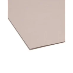 File Folders|Smead File Folder, 3 Tab, Letter Size, Light Gray, 100/Bx (12343)