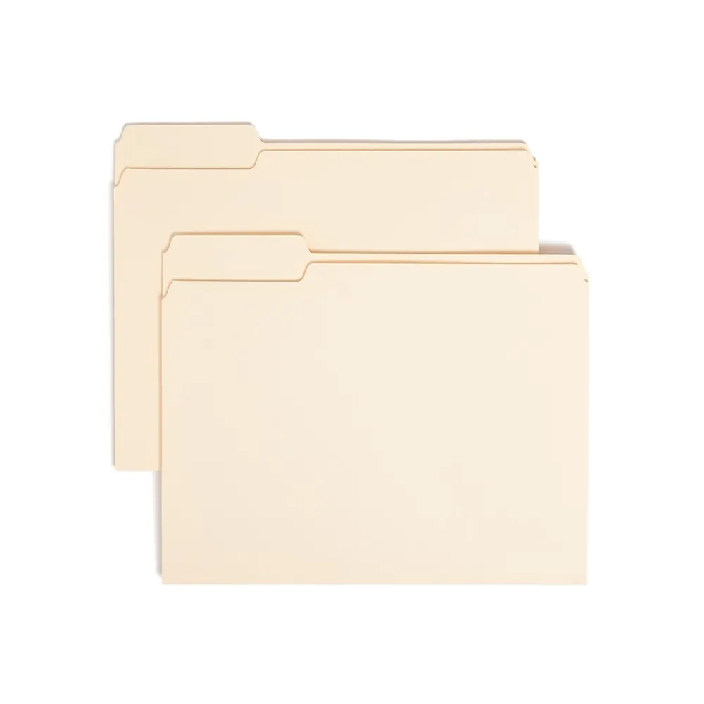 File Folders|Smead File Folder, 1/3-Cut Tab, Letter Size, Manila, 100/Box (10331)