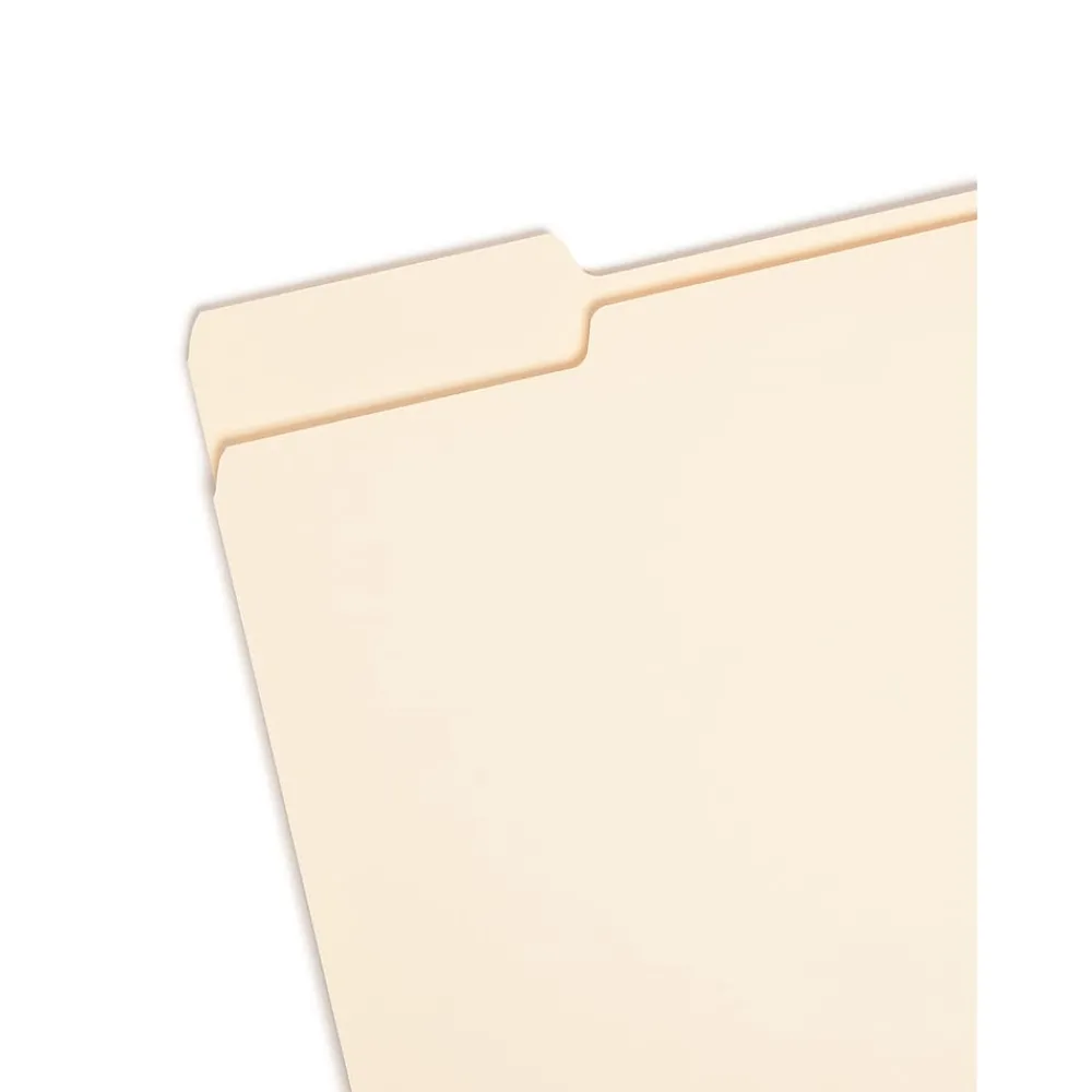 File Folders|Smead File Folder, 1/3-Cut Tab, Letter Size, Manila, 100/Bx (10338)