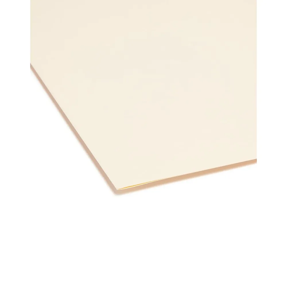 File Folders|Smead File Folder, 1/5-Cut Tab, Letter Size, Manila, 100/Bx (10350)