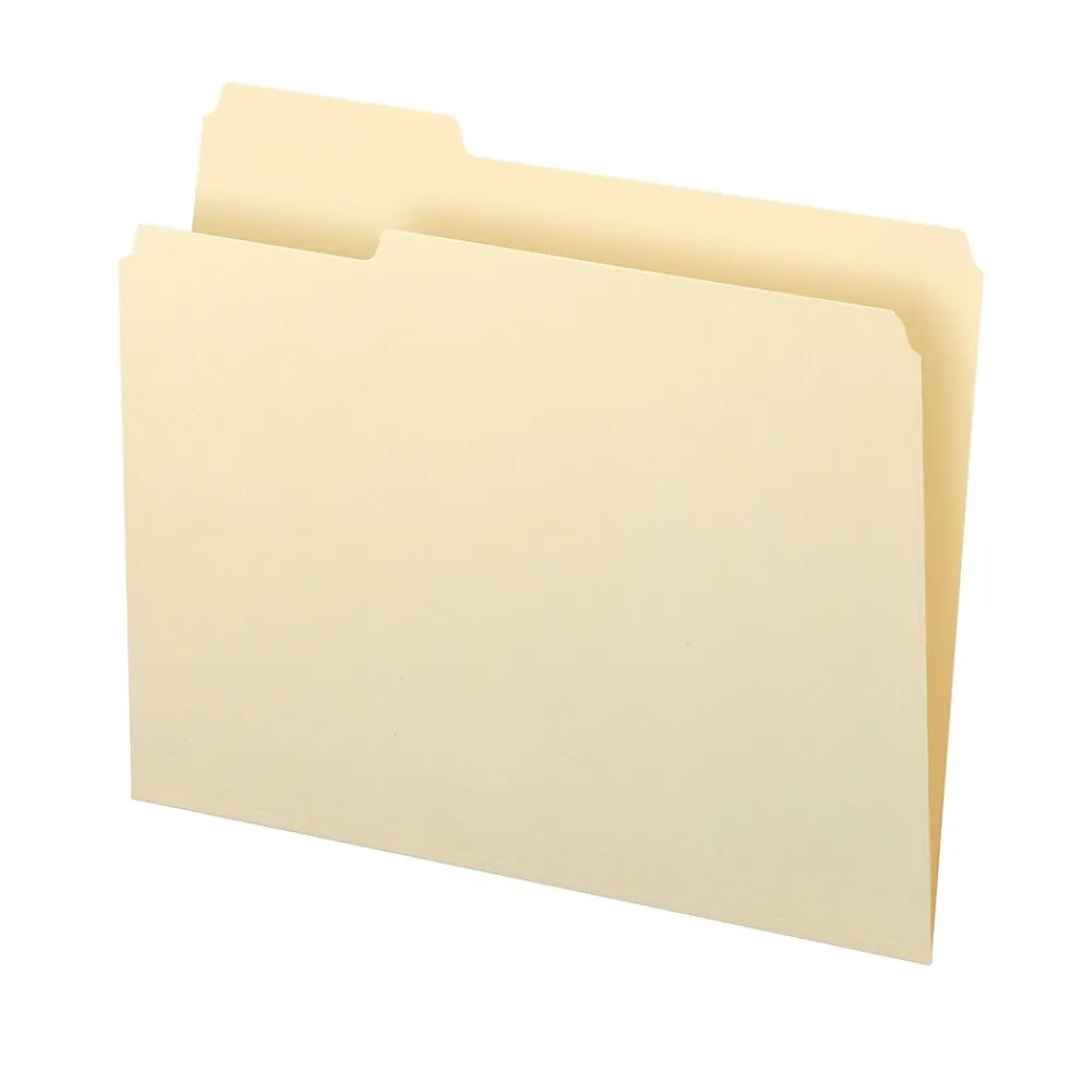 File Folders|Smead File Folder, Letter, 1/3-Cut Tab Right Position, Letter Size, Manila, 100/Box (10333)
