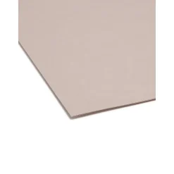 File Folders|Smead File Folder, Reinforced Straight-Cut Tab, Letter Size, , 100/Box (12310) Gray