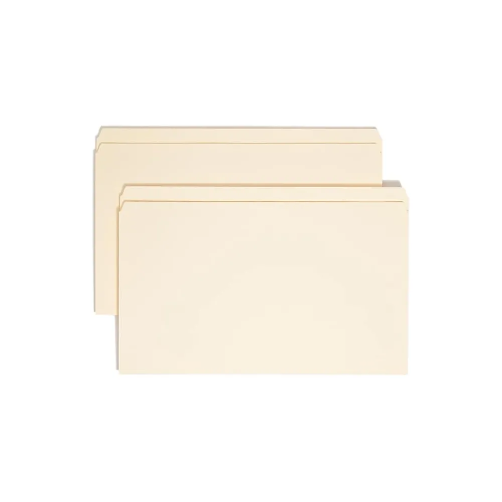 File Folders|Smead File Folder, Straight-Cut, Legal Size, Manila, 100/Bx (15300)