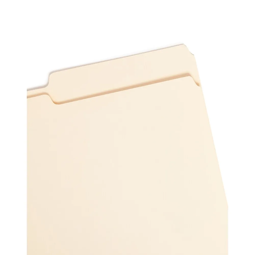 File Folders|Smead File Folders, 2/5-Cut Tab, Legal Size, Manila, 100 per Box (15385)