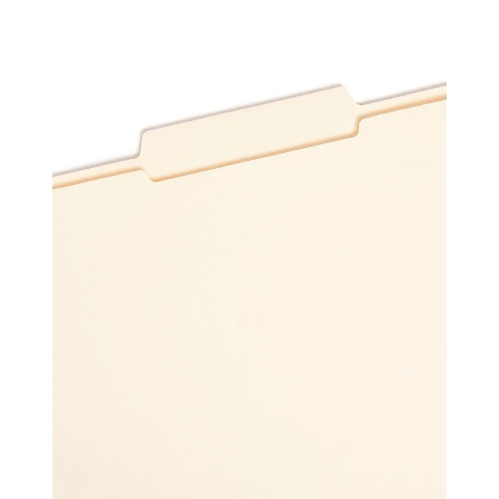 File Folders|Smead File Folders, Reinforced 2/5-Cut Tab, Letter Size, Manila, 100/Box (10376)