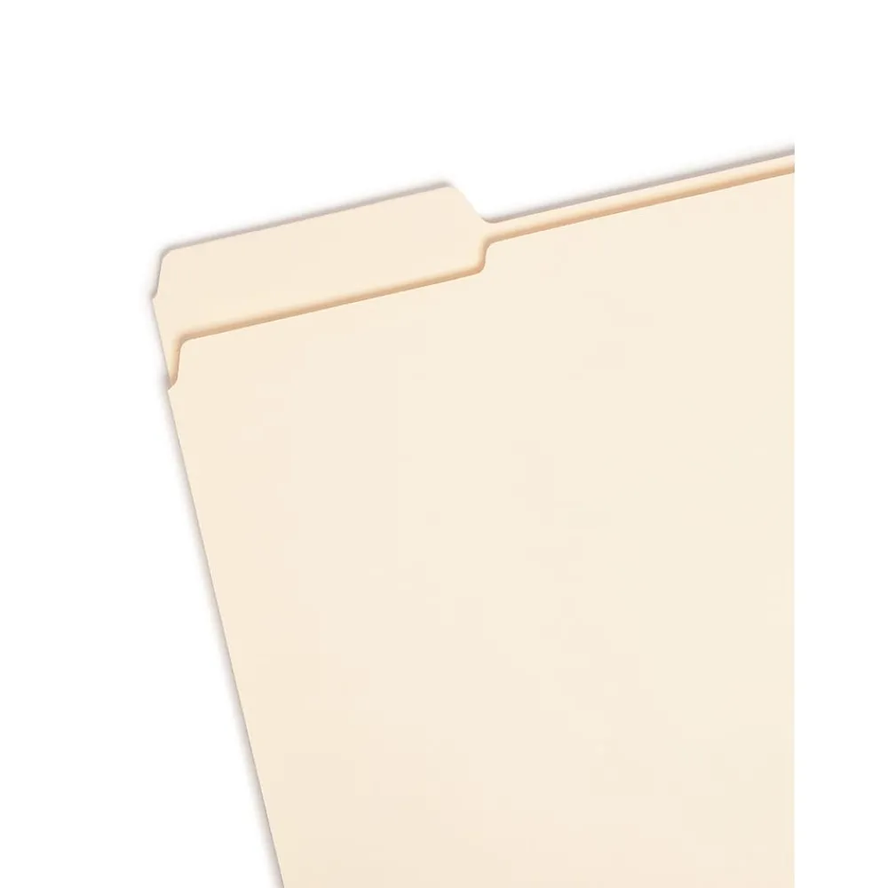 File Folders|Smead File Folders, Reinforced 1/3-Cut Tab, Letter Size, Manila, 100/Box (10335)