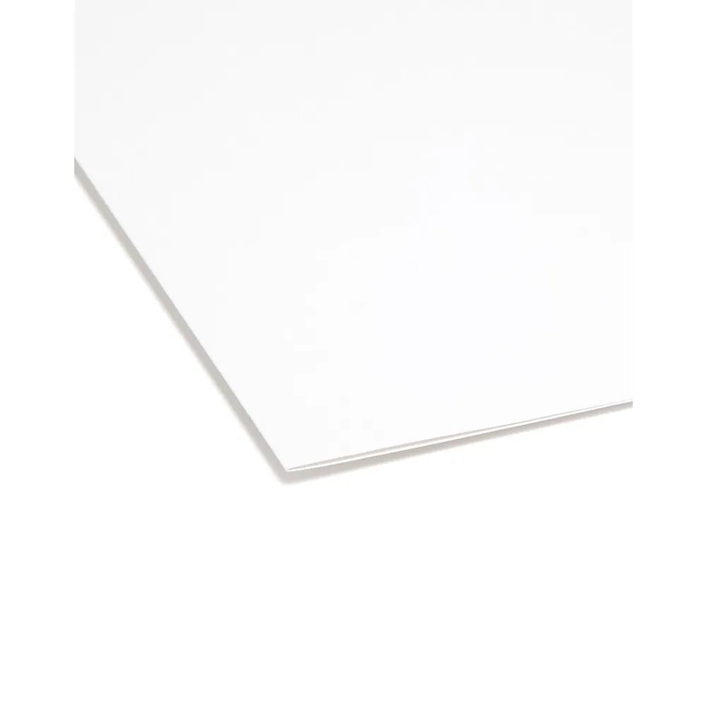 File Folders|Smead File Folders, 1-Tab, Letter Size, White, 100/Box (12810)