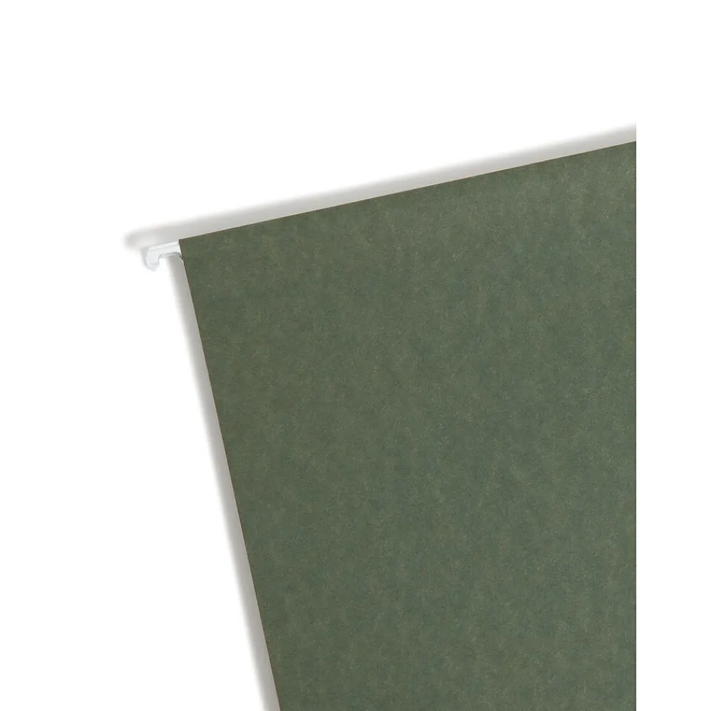 Hanging File Folders|Smead Hanging File Folders with Box Bottom, 2" Expansion, Letter Size, Standard Green, 25/Box (64259)