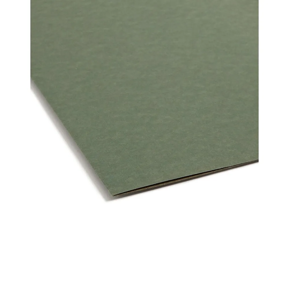 Hanging File Folders|Smead Hanging File Folders with Box Bottom, 2" Expansion, Letter Size, Standard Green, 25/Box (64259)