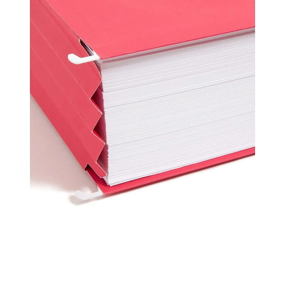 Hanging File Folders|Smead Hanging File Folders, 3 1/2" Expansion, Letter Size, Assorted Colors, 4/Pack (64290)