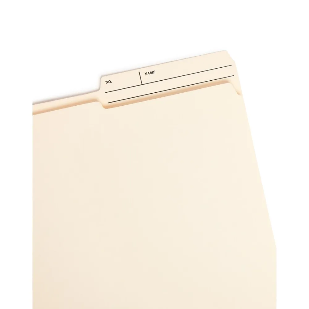 File Folders|Smead Heavy Duty Reinforced File Folder, 2/5 Tab, Right Position (Printed Tabs) Letter Size, Manila, 100/Box (10388)