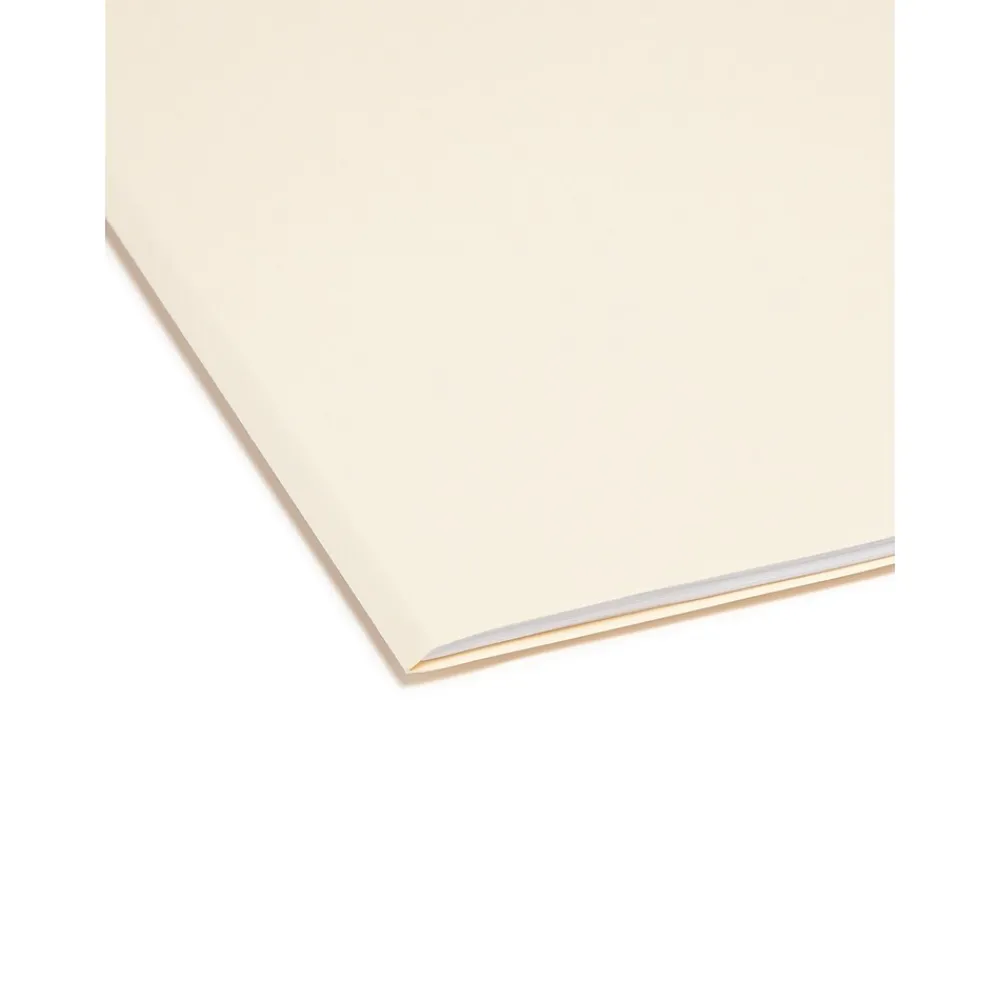 File Folders|Smead Heavy Duty Reinforced File Folder, 2/5 Tab, Right Position (Printed Tabs) Letter Size, Manila, 100/Box (10388)