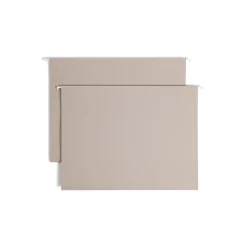 Hanging File Folders|Smead Heavy Duty TUFF Box Bottom Hanging File Folder, 4" Expansion, 1-Tab, Legal Size, Steel Gray, 18/Box (64342)
