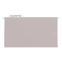 Hanging File Folders|Smead Heavy Duty TUFF Hanging File Folders with Easy Slide™ Tab, 1/3 Cut, Legal Size, Steel Gray, 18/Box (64340)