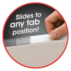 Hanging File Folders|Smead Heavy Duty TUFF Hanging File Folders with Easy Slide™ Tab, 1/3 Cut, Legal Size, Steel Gray, 18/Box (64340)
