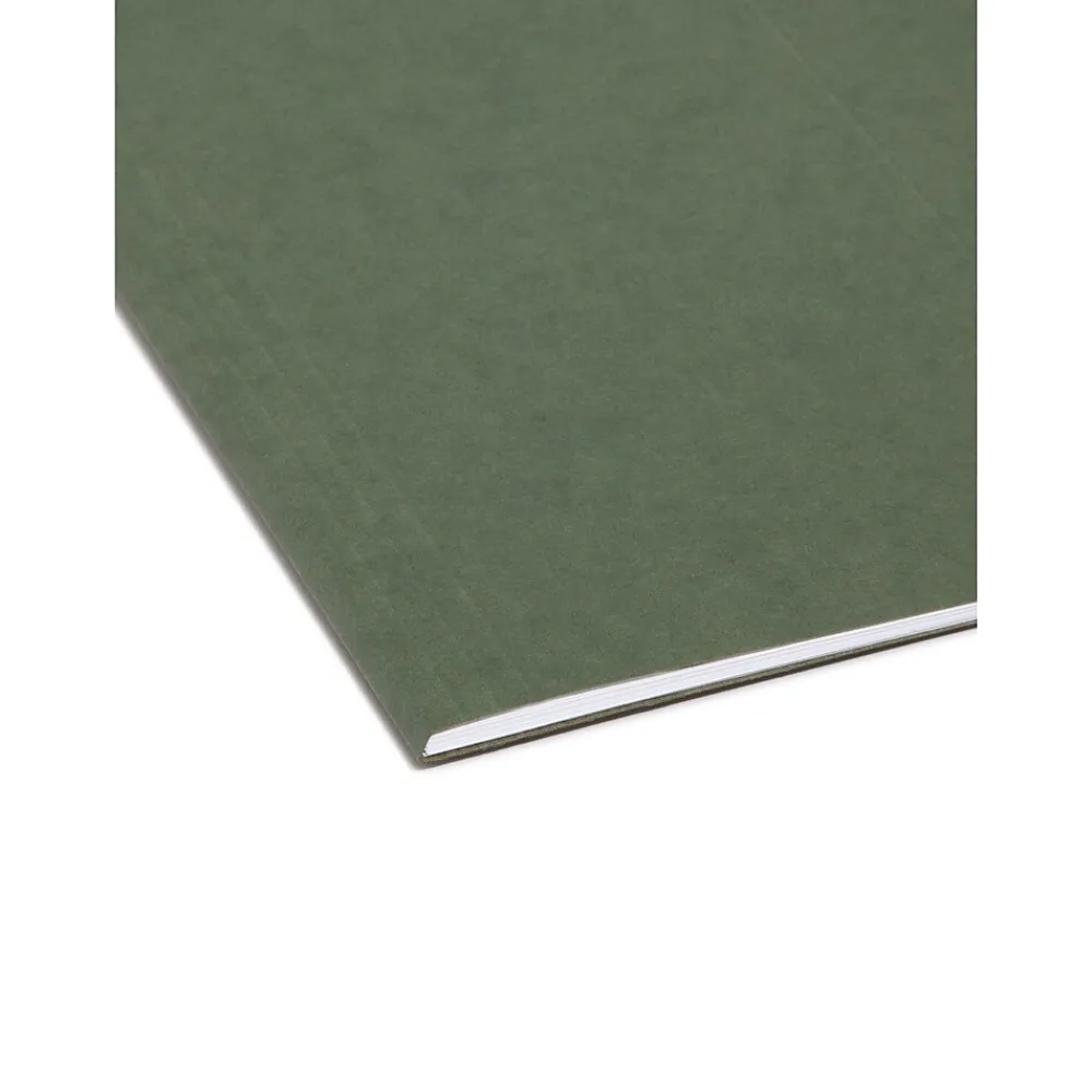Hanging File Folders|Smead Heavy Duty TUFF Recycled Hanging File Folder, 3-Tab Tab, Legal Size, Standard Green, 20/Box (64136)