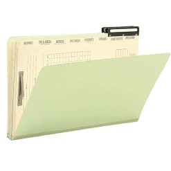 File Folders|Smead Pressboard Mortgage File Folder, 2/5-Cut Right Position Flat Metal Tab, 14-3/4"W x 10"H, Guide Height, 10/Box (78208)