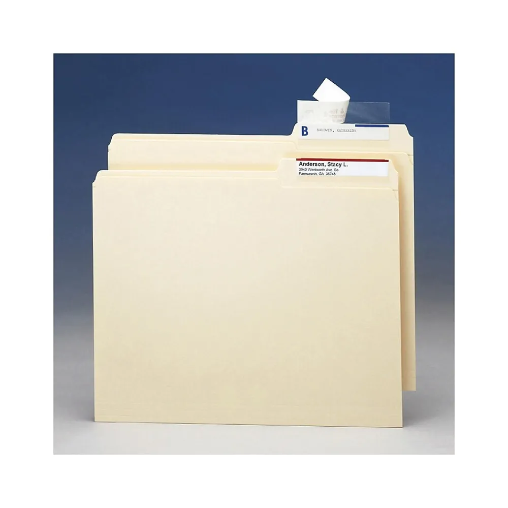 Labels|Smead Seal & View® Label Protectors, 3-1/2" x 1-11/16", Clear, 100/Pack (67600)