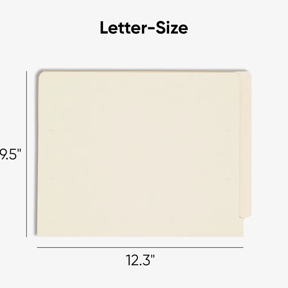 File Folders|Smead Shelf-Master Recycled End Tab File Folder, Straight Cut, Letter Size, Manila, 100/Box (24111)