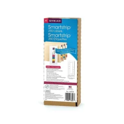 Labels|Smead Smartstrip ColorBar WaterGuard Inkjet File Folder Labels, 1 1/2" x 7 1/2", White, 250/Pack (66006)