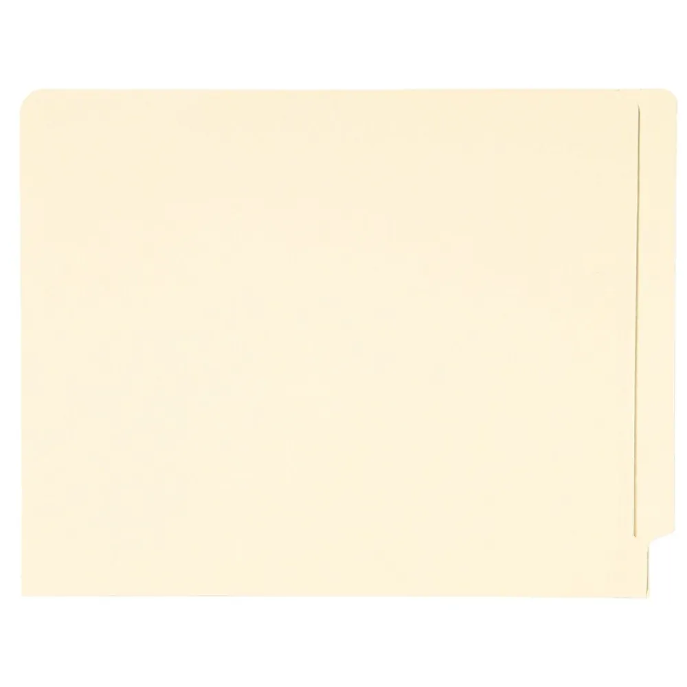 File Folders|Smead Standard Reinforced File Folders, Straight Cut, Letter Size, Manila, 100/Bx (24113)