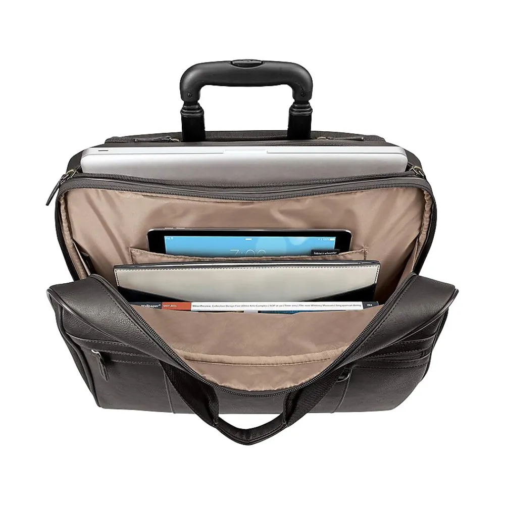 Laptop Bags|Solo New York Macdougal 17.3" Vinyl Rolling Laptop Bag, Olive (EXE935-3)