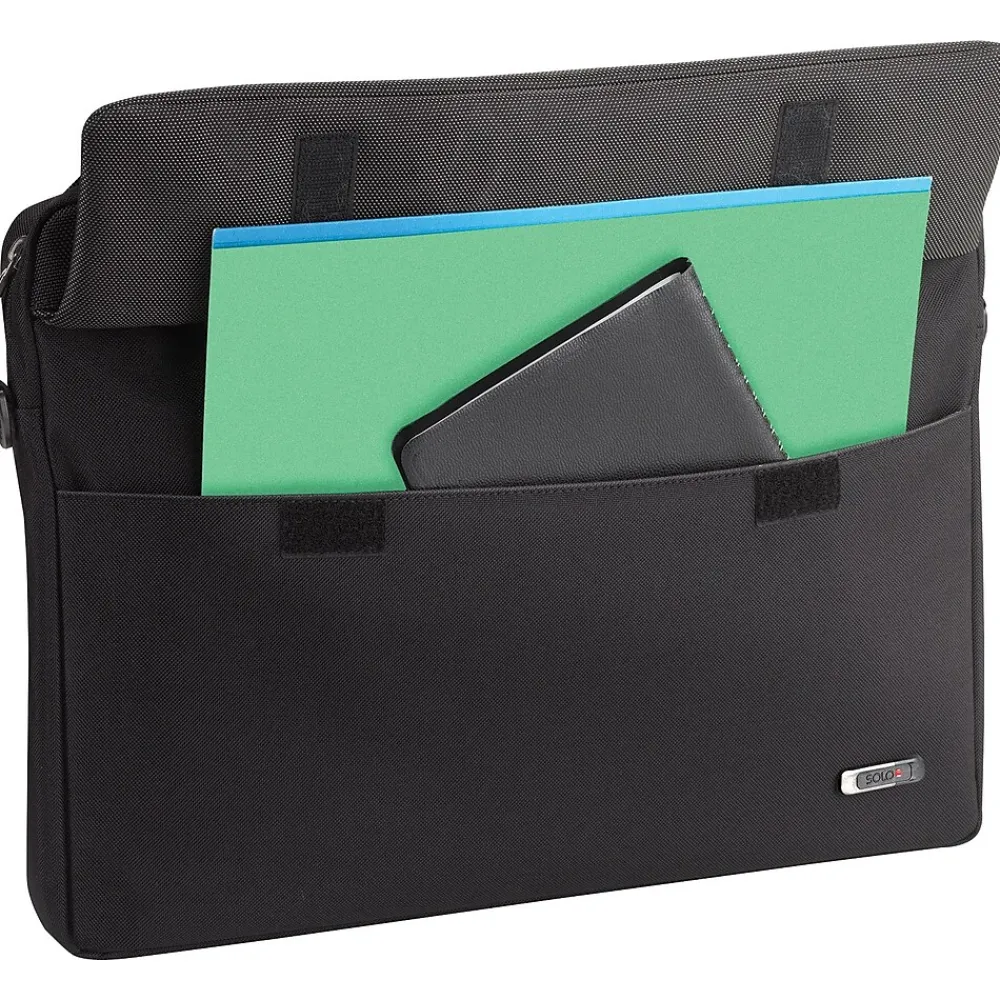 Laptop Bags|Solo New York Sterling 14.1" Polyester Laptop Bag, Metallic Trim (CLA112-4)