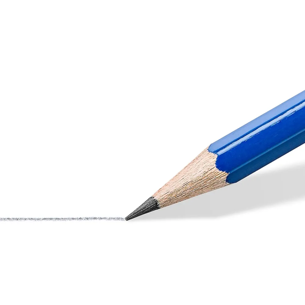 Pencils|Staedtler Pre-Sharpened Wooden Pencil with Block Erasers, #2 Medium Lead, 250/Pack (13246C250)