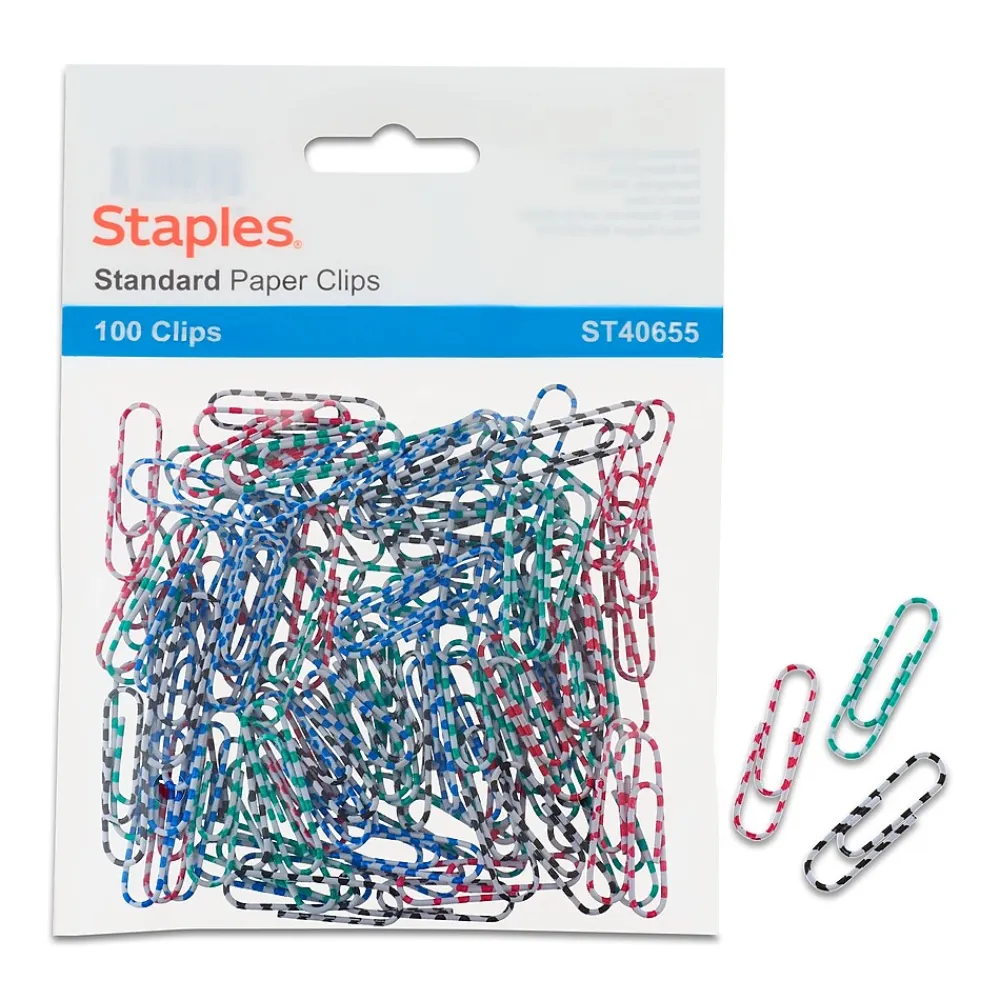 Clips & Fasteners|Staples ® #1 Paperclip 100 PK - Tiger