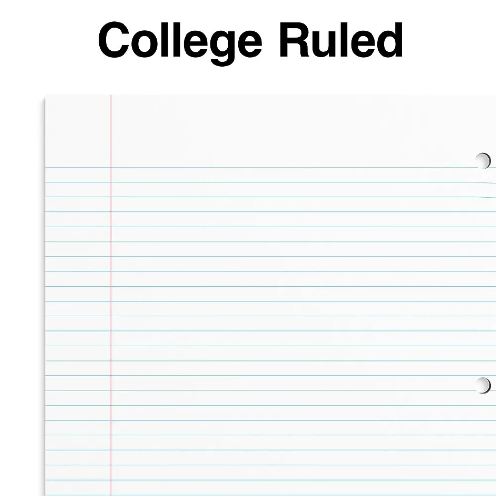 Notebooks|Staples Accel 3-Subject Notebook, 8.5" x 11", College Ruled, 150 Sheets, Colors (ST15758D) Assorted