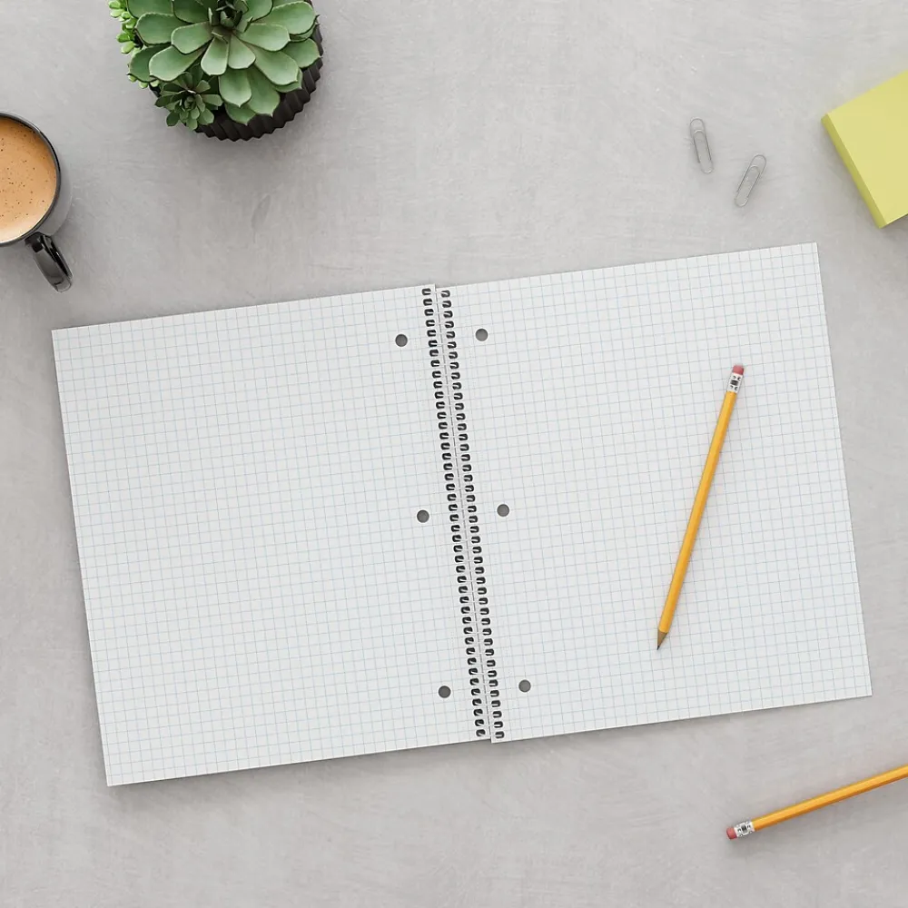 Notebooks|Staples Accel 1-Subject Notebooks, 8.5" x 11", Graph Ruled, 100 Sheets (ST25855D)