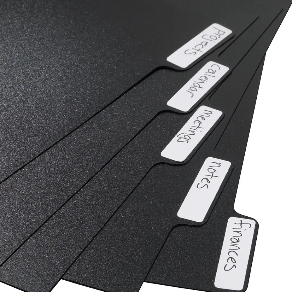 Notebooks|Staples ® Arc System Tab Dividers, Black, 5-5/6" x 8-1/2"