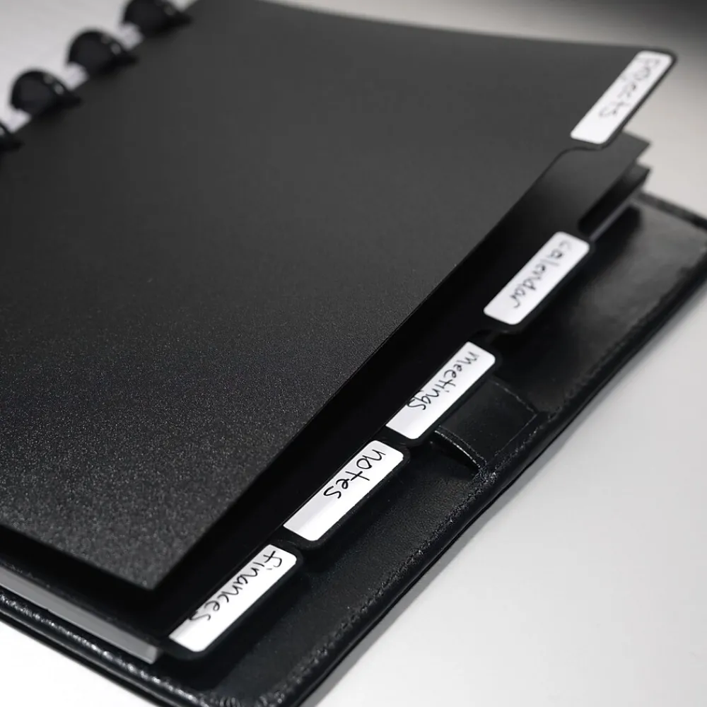 Notebooks|Staples ® Arc System Tab Dividers, Black, 5-5/6" x 8-1/2"