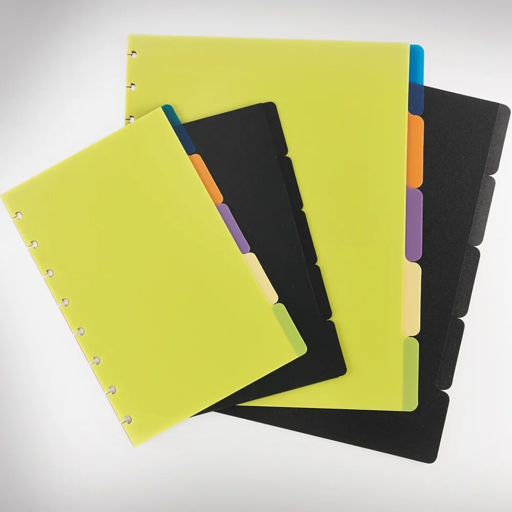 Notebooks|Staples ® Arc System Tab Dividers, Black, 5-5/6" x 8-1/2"