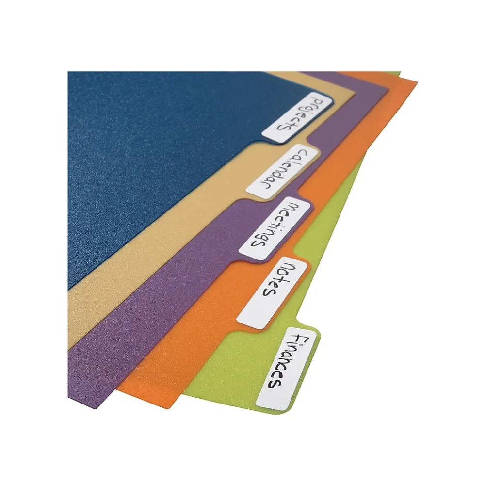 Notebooks|Staples Arc System Tab Dividers, 5-5/6" x 8-1/2", Assorted Colors, 5/Pack (20018)